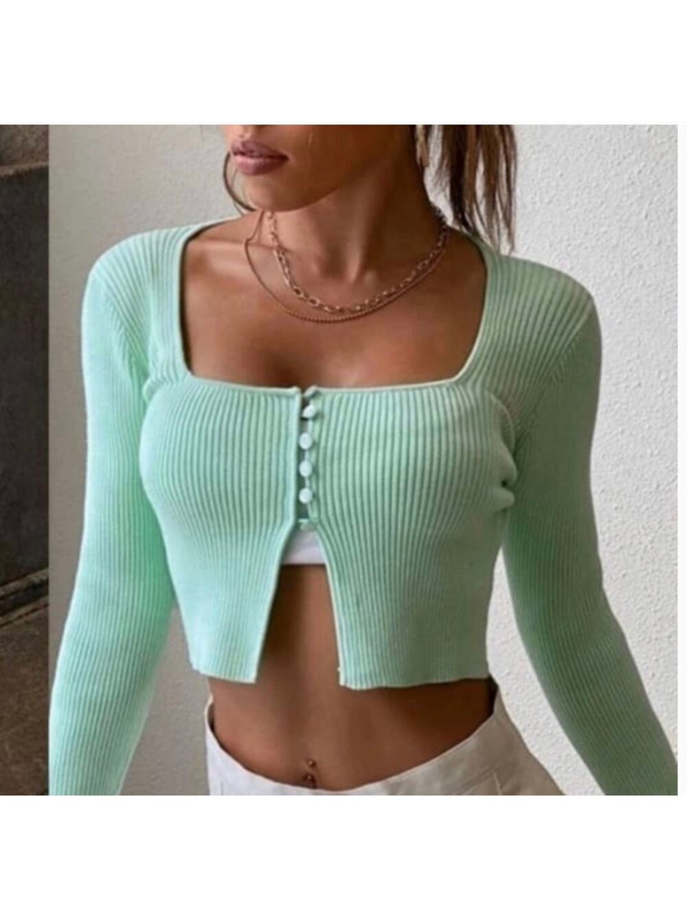 ZARA BLOGGER FAVORITE KNIT CROPPED JACKET